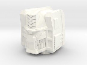 Dinobot Combiner Head in White Processed Versatile Plastic