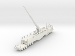 Krupp K5 28cm Leopold railway artillery 1/144  in White Natural Versatile Plastic