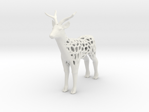 Deer_voronoi in White Natural Versatile Plastic