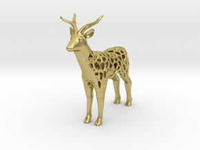 Deer_voronoi in Natural Brass