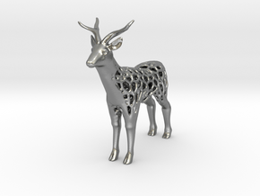 Deer_voronoi in Natural Silver