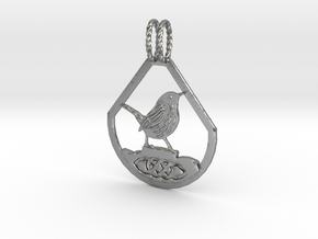 Celtic Zodiac Wren in Natural Silver