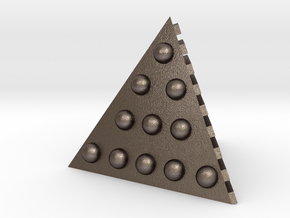 Fidget Pyramid in Polished Bronzed-Silver Steel