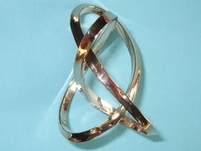 Mobius Figure 8 Knot Pendant - two sizes in 14k Rose Gold Plated Brass: Small