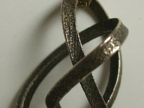 Mobius Figure 8 Knot Pendant - two sizes in Polished Bronze Steel: Small
