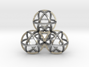 Sphere Tetrahedron 2 in Natural Silver