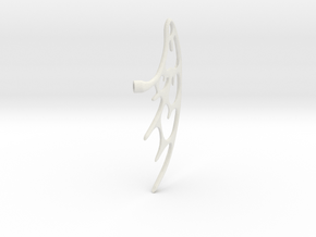 BJD Skeletal Fairy Wing LEFT: Magnets in White Natural Versatile Plastic