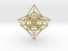 Merkaba Prism in Natural Brass