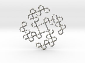 Knots Tetraskelion in Natural Silver