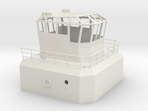 1/24 YTB Tugboat Pilot House in White Natural Versatile Plastic