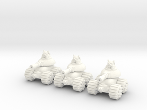 6mm - Pigmen Tanks x 3 in White Processed Versatile Plastic