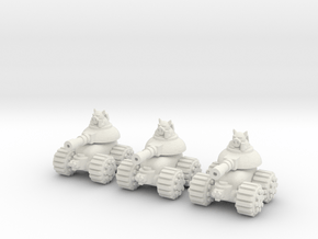 6mm - Pigmen Tanks x 3 in White Premium Versatile Plastic