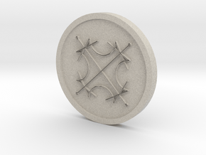Seal of the Sun Coin in Natural Sandstone