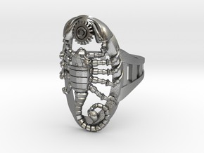 Mech Scorpion Ring Size 13 in Natural Silver