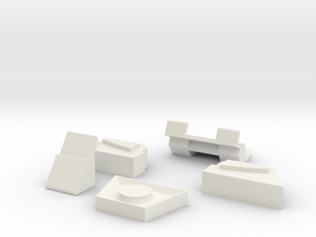 Chest pieces for Zeta Toys Silver Arrow in White Natural Versatile Plastic