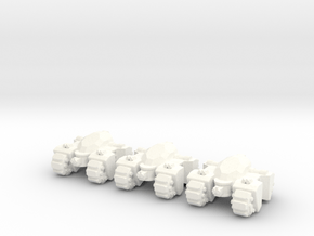 6mm - Quad Spine in White Processed Versatile Plastic