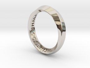 This Too Shall Pass - Mobius Ring in Platinum