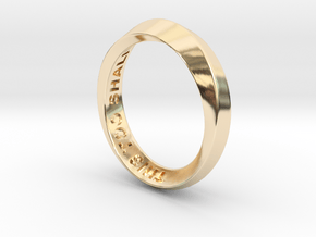 This Too Shall Pass - Mobius Ring in 14k Gold Plated Brass