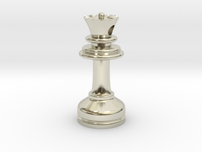 MILOSAURUS Jewelry Staunton Chess Queen Pendant in 14k White Gold