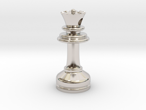 MILOSAURUS Jewelry Staunton Chess Queen Pendant in Platinum