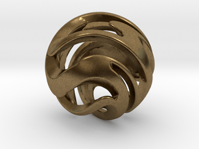  Spiral Sphere Pendent in Natural Bronze