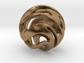  Spiral Sphere Pendent in Natural Brass