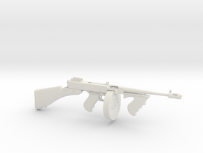 1/3 Scale 1928 Thompson Submachine Gun  in White Natural Versatile Plastic