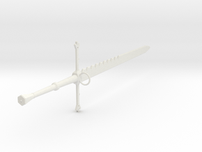 Miniature Caerme Sword - The Witcher - 20cm in White Natural Versatile Plastic