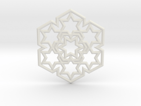 Starry Pendant in White Natural Versatile Plastic
