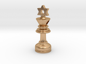 MILOSAURUS Jewelry David Star Chess King Pendant in Polished Bronze