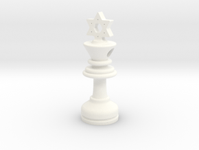 MILOSAURUS Jewelry David Star Chess King Pendant in White Processed Versatile Plastic