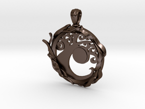 Simic Pendant in Polished Bronze Steel