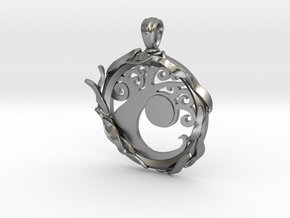 Simic Pendant in Natural Silver