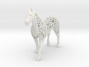 voronoi horse 1.5mm in White Natural Versatile Plastic