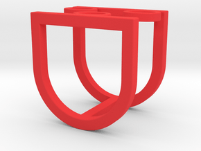 Bago ring 01 in Red Processed Versatile Plastic: Small