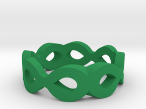 Infinit ring 05 in Green Processed Versatile Plastic: Small