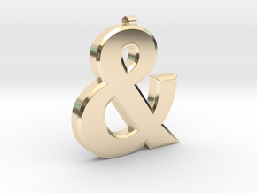 Ampersand Pendant in 14K Yellow Gold