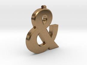 Ampersand Pendant in Natural Brass
