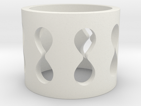 Infinit ring 04 in White Natural Versatile Plastic: Small