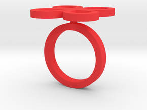 Infinit ring 03 in Red Processed Versatile Plastic: Small