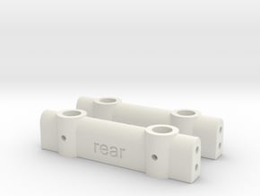 SCX-10 to TRX4 bumper mount set in White Natural Versatile Plastic