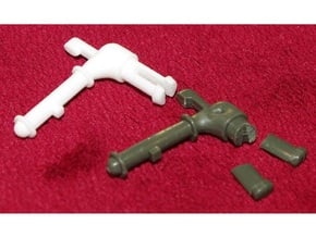 WHALE Missile Box Arms Set in White Natural Versatile Plastic
