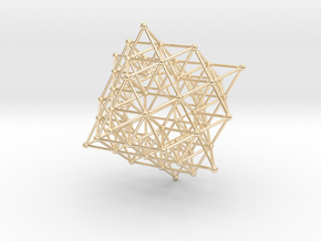 tetrahedron atom array in 14k Gold Plated Brass
