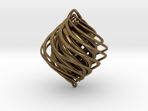 Twist Holiday Ornament in Natural Bronze