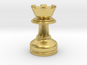 MILOSAURUS Chess MINI Staunton Rook in Polished Brass
