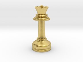 MILOSAURUS Chess MINI Staunton Queen in Polished Brass