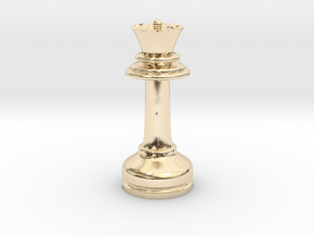 MILOSAURUS Chess MINI Staunton Queen in 14k Gold Plated Brass
