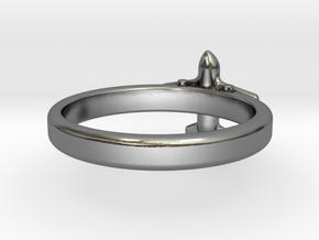 Plane Ring in Polished Silver