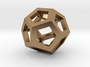 Dodecahedron in Natural Brass