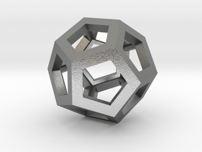 Dodecahedron in Natural Silver